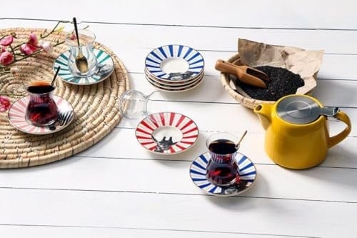 Porland Wild Life 8 Parça 4 Kişilik Çay Takımı