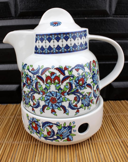 Porselen Tek Demlik Isıtıcılı Topkapı Model 700ml