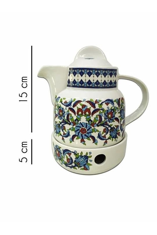 Porselen Tek Demlik Isıtıcılı Topkapı Model 700ml