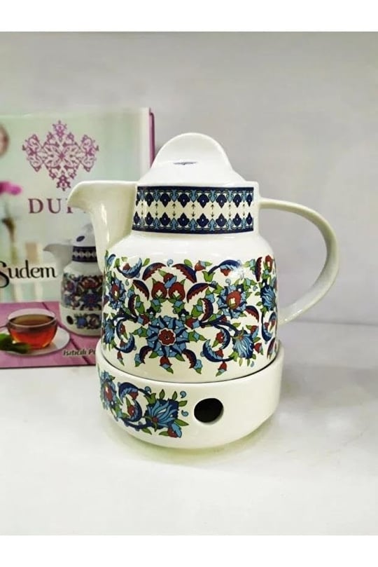 Porselen Tek Demlik Isıtıcılı Topkapı Model 700ml
