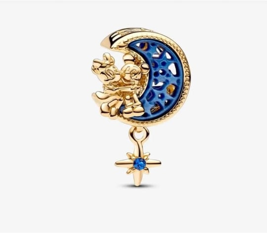 POSEİDONS JEWELLERY (116) ve Minnie Mouse Yeni Ay Charm Gold mavi Tek Ebat
