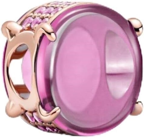 POSEİDONS JEWELLERY (580) Pembe Oval Kabaşon Charm-1