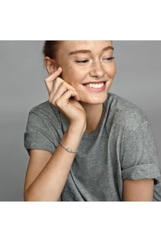 POSEİDONS JEWELLERY (727) Moments Kıvrımlı Zincirli Klipsli Gümüş Bileklik Standart 16