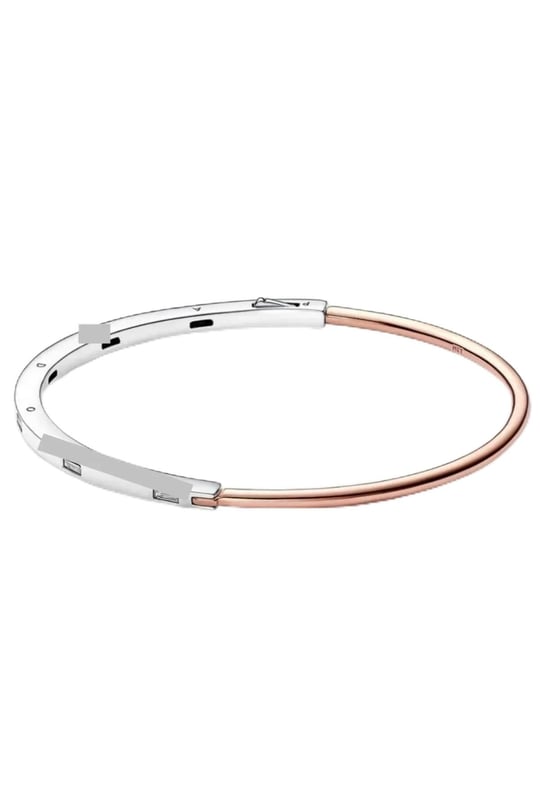 POSEİDONS JEWELLERY (844) Tarz Signature İki Renkli I-D Pavé Bilezik-1