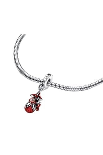 POSEİDONS JEWELLERY Asılı Örümcek Adam Sallantılı Charm Kırmızı Tek Ebat