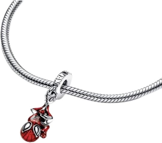 POSEİDONS JEWELLERY Asılı Örümcek Adam Sallantılı Charm Kırmızı Tek Ebat