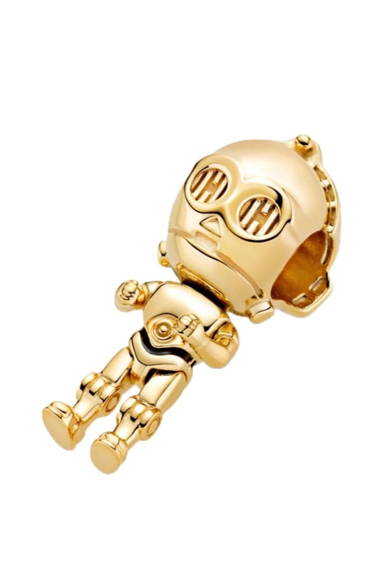 POSEİDONS JEWELLERY C-3po™ Charm Gold Tek Ebat