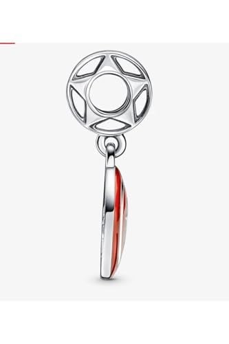 POSEİDONS JEWELLERY Captain America Shield Sallantılı Charm Kırmızı Tek Ebat