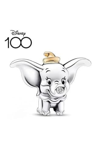 POSEİDONS JEWELLERY Disney 100. Yıla Özel Tasarım Dumbo Charm Gold gümüş Tek Ebat