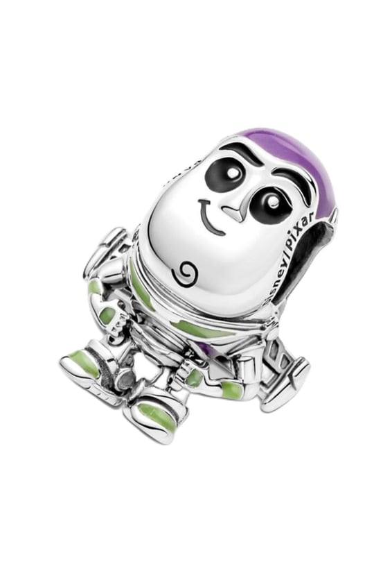 POSEİDONS JEWELLERY Disney Pixar Buzz Lightyear Charm Mor Gümüş Tek Ebat