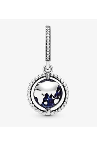 POSEİDONS JEWELLERY Dönen Dünya Sallantılı Charm Mavi Tek Ebat