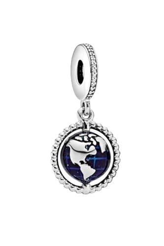 POSEİDONS JEWELLERY Dönen Dünya Sallantılı Charm Mavi Tek Ebat