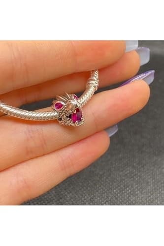 POSEİDONS JEWELLERY Ejderha Charm Gümüş Tek Ebat