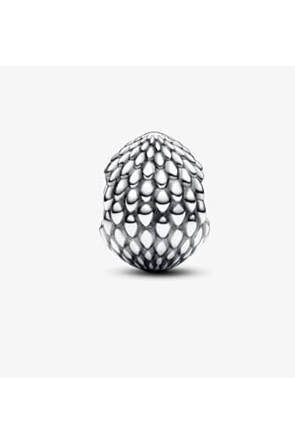 POSEİDONS JEWELLERY Game Of Thrones Işıltılı Ejderha Yumurtası 925 Ayar Gümüş Charm Gümüş Tek Ebat