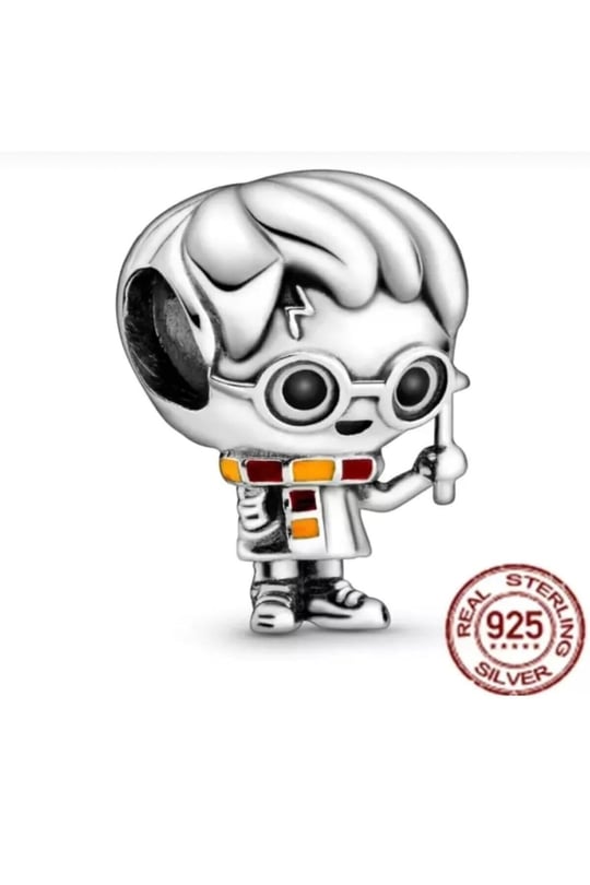 POSEİDONS JEWELLERY Harry Potter Charm 925 Ayar Orjinal Gümüş Gümüş Tek Ebat