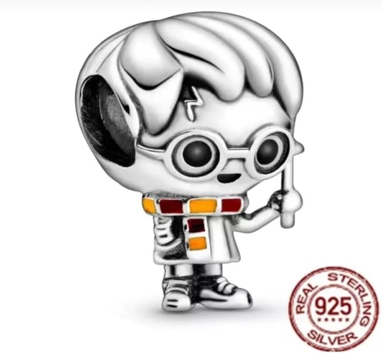 POSEİDONS JEWELLERY Harry Potter Charm 925 Ayar Orjinal Gümüş Gümüş Tek Ebat