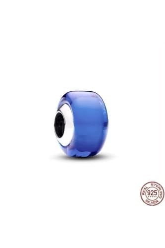 POSEİDONS JEWELLERY Mavi Mini Murano Cam Charm Lacivert Tek Ebat