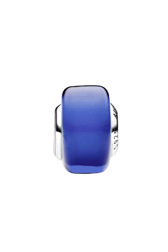 POSEİDONS JEWELLERY Mavi Mini Murano Cam Charm Lacivert Tek Ebat