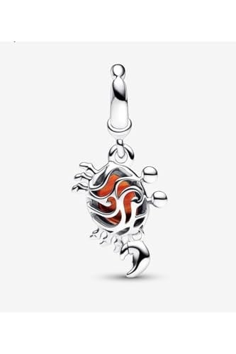 POSEİDONS JEWELLERY The Little Mermaid Sebastian Crab Dangle Charm Turuncu Tek Ebat