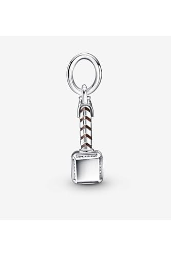 POSEİDONS JEWELLERY Thor’s Hammer Sallantılı Charm Gümüş Tek Ebat