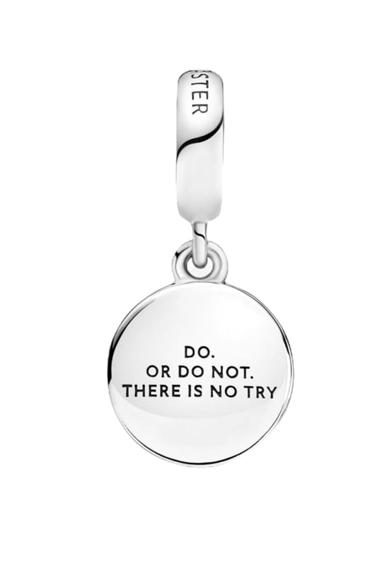 POSEİDONS JEWELLERY Usta Yoda Jedi Charm 925 Ayar Gümüş Yeşil Tek Ebat