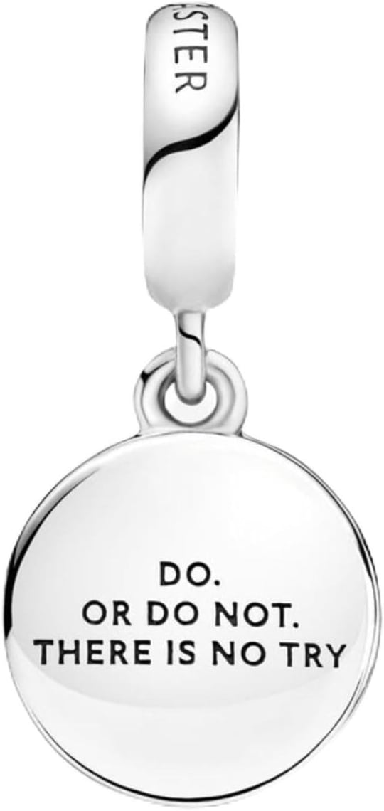 POSEİDONS JEWELLERY Usta Yoda Jedi Charm 925 Ayar Gümüş Yeşil Tek Ebat