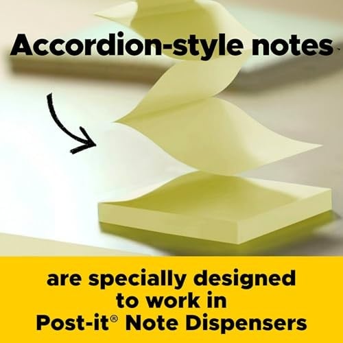 Post-it Açılır Notlar 7,6 x 7,6 cm, 5 Ped, Amerikanın 1 numaralı Favori Yapışkan Notlar, Kanarya Sarısı, Temiz Çıkarma, Geri Dönüştürülebilir (3301-5YW)
