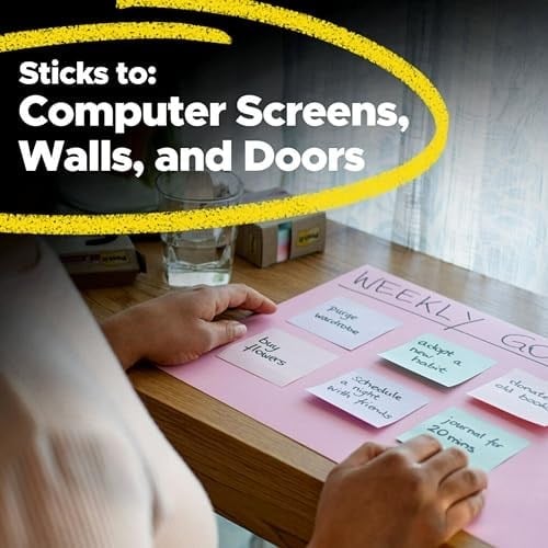 Post-it%100 Geri Dönüşümlü Kağıt Süper Yapışkan Notlar, 2X Yapıştırma Gücü, 3x3 inç, 5 Ped, 70 Yaprak/Ped, Wanderlust Pastel Koleksiyonu (654R-5SSNRP)