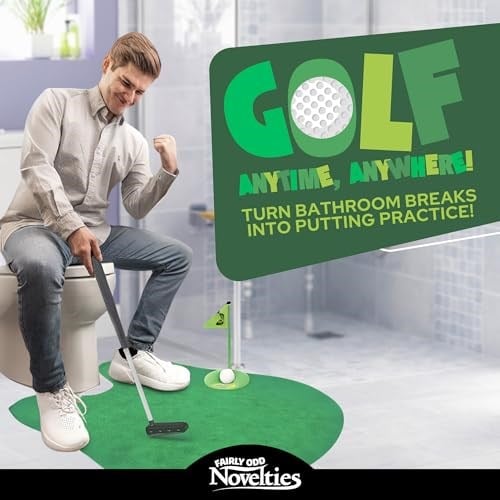 Potty Putter Toilet Time Golf Game - Fairly Odd Novelties