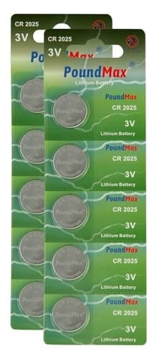 PoundMax 10 lu CR2025,MP058 Düğme Pil