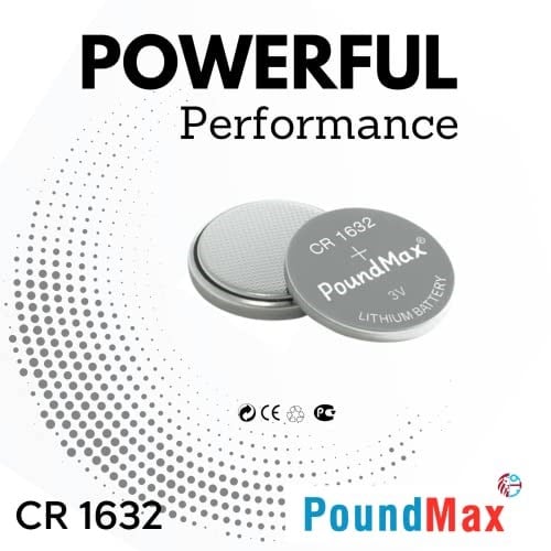 PoundMax 5 adet CR1632(DL1632) 3V Düğme Pil (Akıllı ev aletleri,araba anahtarları,terazi,uzaktan kumanda,bilgisayar anakartları için