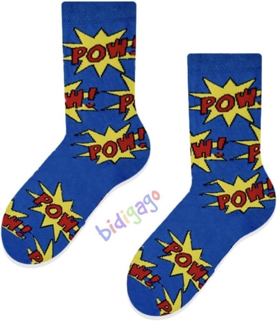 Pow Desenli Unisex Çocuk Çorap-1