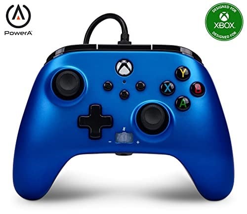 PowerA PowerA Xbox Series X|S için Gelişmiş Kablolu Kumanda - Sapphire Fade, Mavi