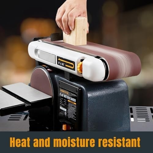 POWERTEC 110150 10 x 91 cm Zımpara Kayışları | 240 Kum Alüminyum Oksit Zımpara Kayışı | Premium Zımpara Kağıdı - 10lu Paket