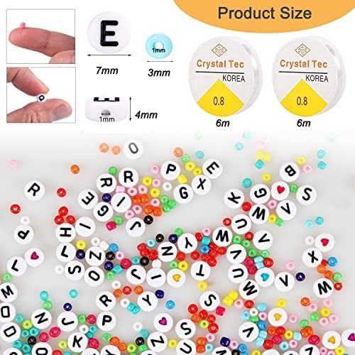 Powmag Boncuk Harfler, 5300 Parça İnci Seti Pastel 3 mm, 14 Renkli Boncuklar, Bilezik, Küpe, El Sanatları, Kendin Yap Kolyeler Yapmak İçin