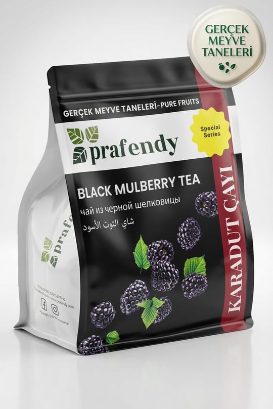 PRAFENDY KARADUT ÇAYI - GERÇEK MEYVE TANELİ 1000 GR