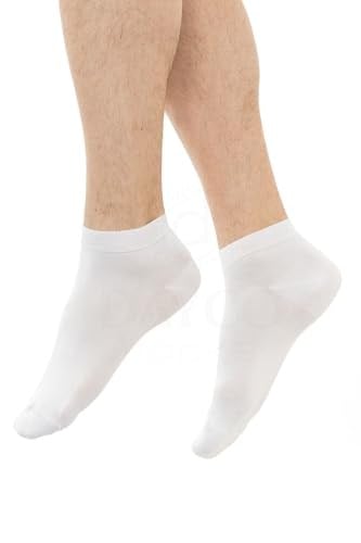 Premium Dikişsiz Beyaz Erkek Bambu Patik Çorap 6lı Set - 10500-BYZ-38-40