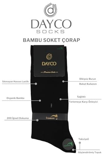 Premium Dikişsiz Klasik Uzun Siyah Yazlık Erkek Bambu Soket Çorap 6lı Hediyelik Kutulu Set - 10123-38-40