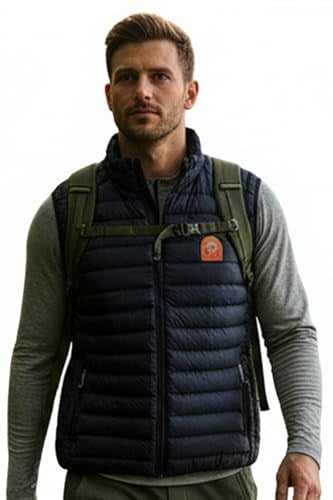 Premium Kalite Regular Lacivert Renk Spor Şık Erkek Şişme Yelek
