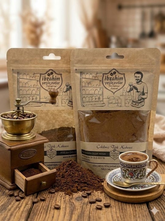 Premium Orta Kavrulmuş Türk Kahvesi 250 Gr. x 2 Adet Taze Çekilmiş Geleneksel Lezzet