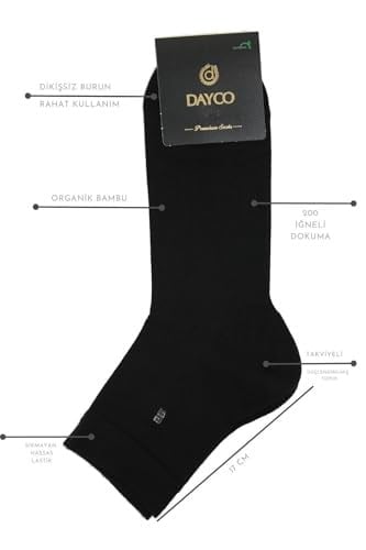 Premium Yazlık Siyah Renk Dikişsiz Erkek Bambu Yarım Konç Çorap 6lı Set 41-45