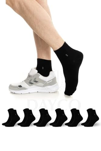 Premium Yazlık Siyah Renk Dikişsiz Erkek Bambu Yarım Konç Çorap 6lı Set 41-45