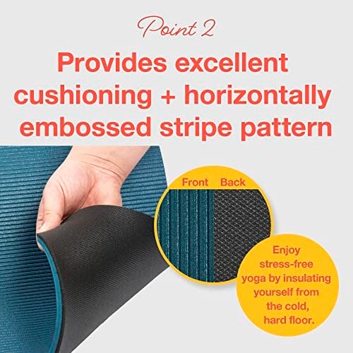 Primasole Yoga Matı - Çevre Dostu Malzeme, 1,3 cm kalınlık, Kaymaz Yoga Pilates Fitness Matı - Evde ve Spor Salonu Kullanımı İçin - 4 Renk Seçeneği - Taşıma Çantası ve Askısıyla Birlikte
