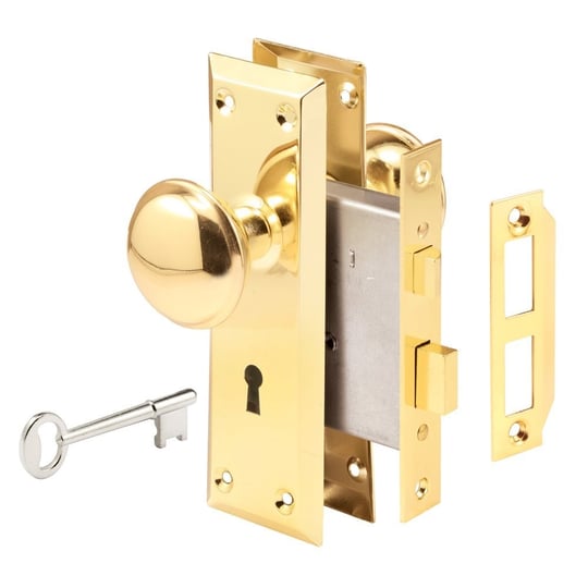 Prime-Line Products E 2293 geçme topuz, cilalı pirinç, kırık antik kilit setlerinin ve daha fazlasının yerine geçmek için mükemmel, 3,5 cm ila 4,5 cm iç kapılar için uygun, x 3,5 cm (tekli paket)