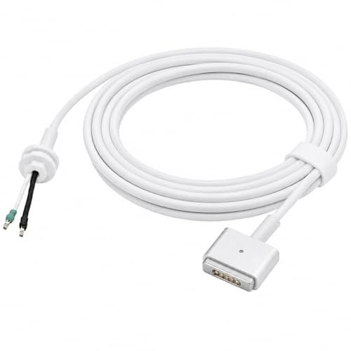 PrimeX PX-MAC2 MagSafe 2 Güç Adaptörü Kablosu, Apple MacBook A1425 A1435 A1465 A1502 Uyumlu, 5 Pin T Stili Manyetik Şarj Tamir Kablosu, 45W 60W 85W Adaptör İçin, 1.8 Metre