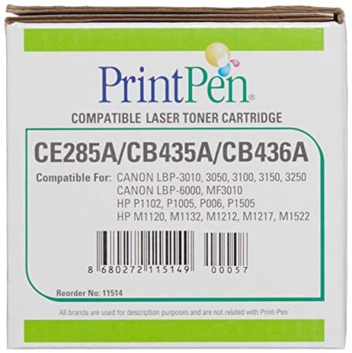 Printpen Ce285A,Cb435A,Cb436A & Can. Crg-712,713,725 Muadil Toner
