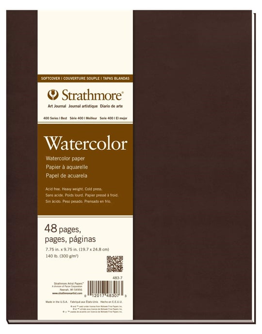 Pro-Art Strathmore sulu boya-heft 24 yaprak sulu boya-kağıt, Taschenbucheinband, 19,7 x 24,8 cm