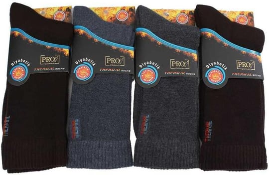 Pro Çorap Pro 3 Çift Diyabetik Termal Havlu Çorap Çok Renkli 40-45