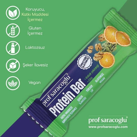 Prof Saracoglu Protein Bar - Kabak Çekirdekli 35g
