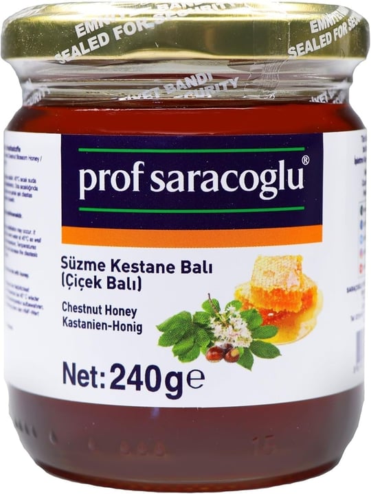 Prof Saracoglu Süzme Kestane Balı 240g